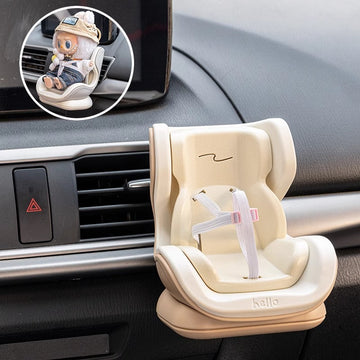 Labubu Car Seat for Collectibles - Miniature Safety Seat for Display & Protection