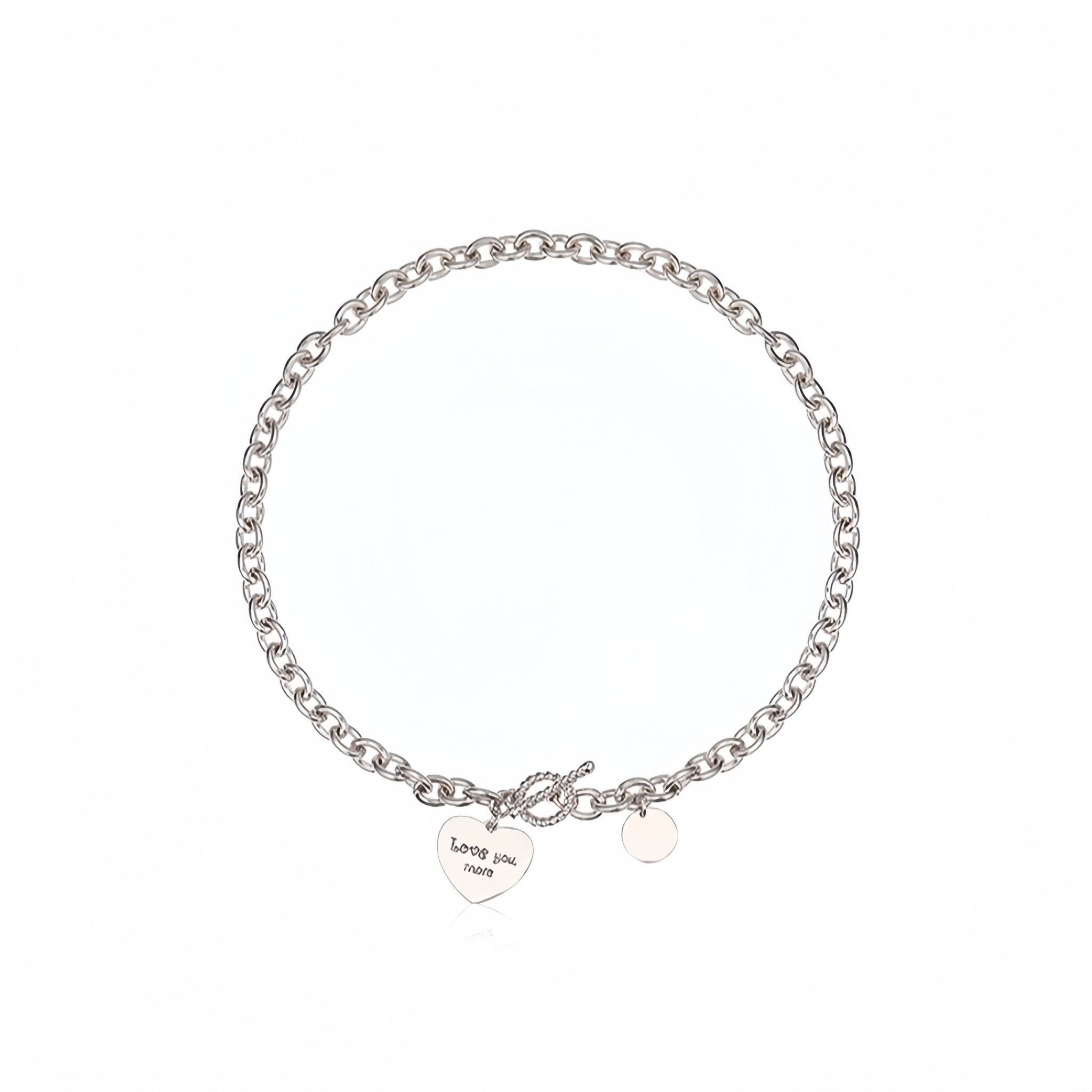💖【Edgy Love Chain】Titanium Steel Choker Necklace | Trendy Unisex Pendant | 17" Chain | Perfect with Tees & Hoodies