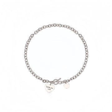 💖【Edgy Love Chain】Titanium Steel Choker Necklace | Trendy Unisex Pendant | 17" Chain | Perfect with Tees & Hoodies