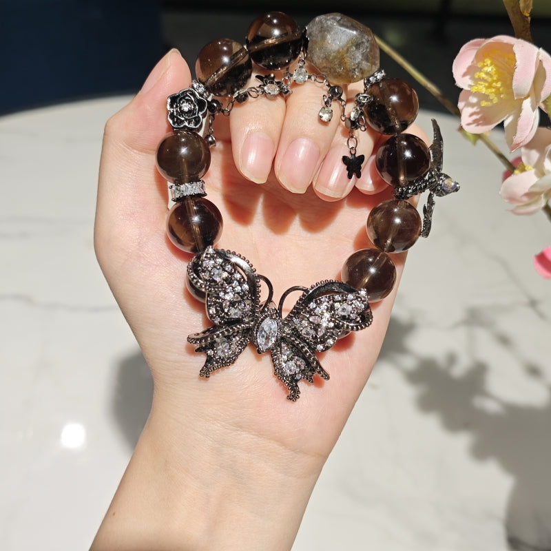 Natural Smoky Quartz DIY Bracelet