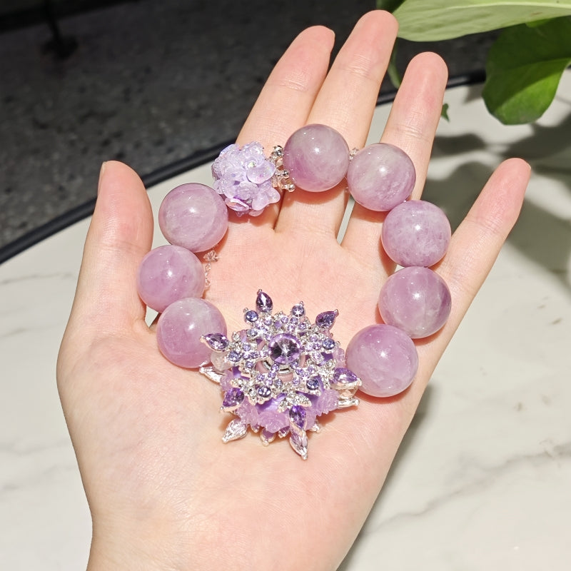 Kunzite Crystal & Spinning Snowflake DIY Bracelet
