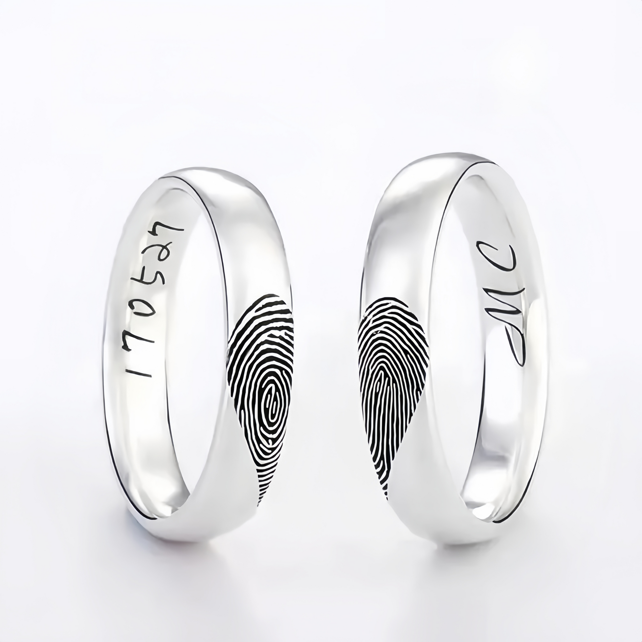 Bespoke Titanium Ring | Custom Name/Portrait/Fingerprint Engraving