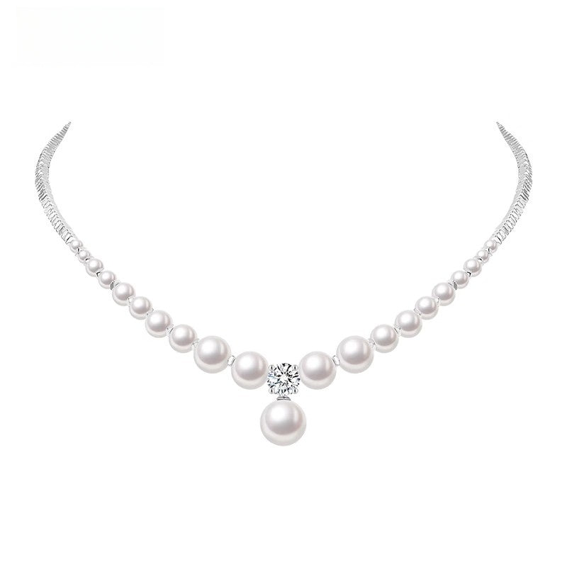 French Elegance Adjustable Pearl Necklace | 17.3" Faux Pearl Choker