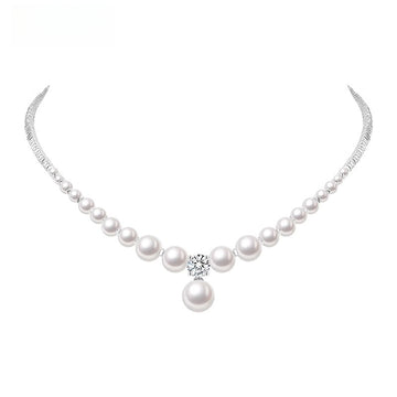 French Elegance Adjustable Pearl Necklace | 17.3" Faux Pearl Choker