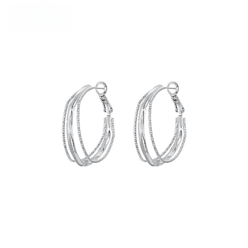 Minimalist Silver Hoop Earrings for Women | 925 Sterling Silver Posts
