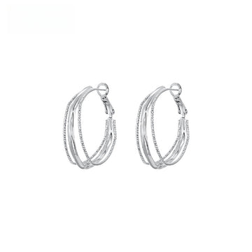 Minimalist Silver Hoop Earrings for Women | 925 Sterling Silver Posts