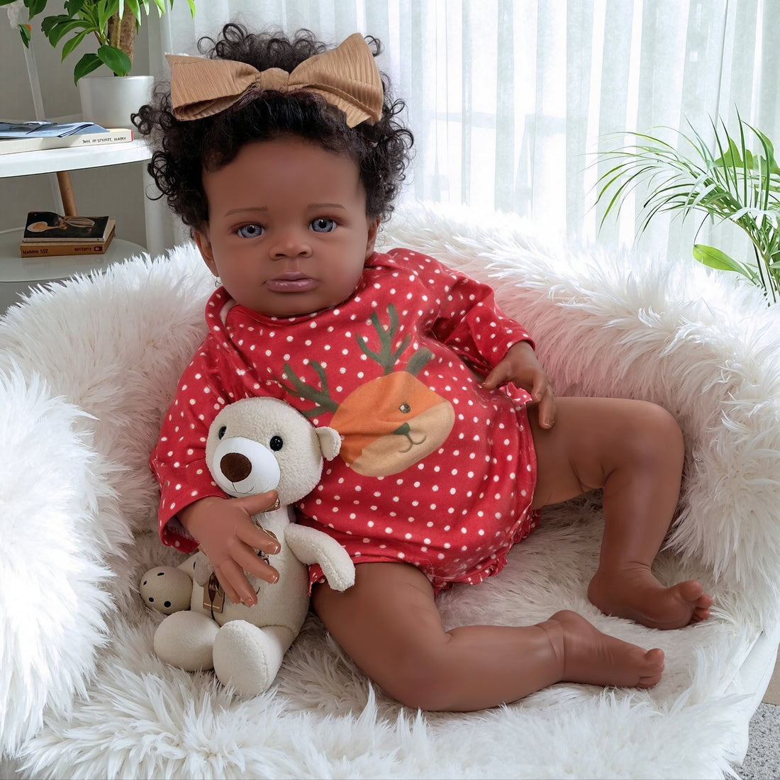 Reborn Baby Dolls Black - 20 Inches Realistic Baby Doll Girl African American for Kids Ages 3+, Birthday & Role