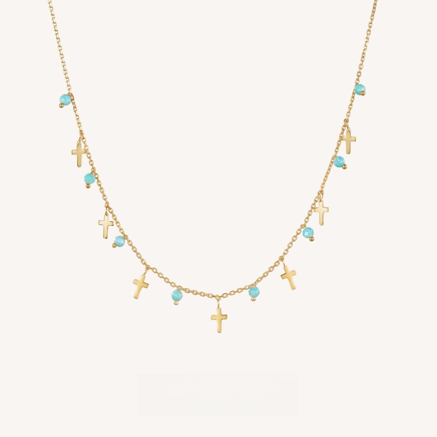 Secret Garden Necklace | 18" S925 Silver & Amazonite Dainty Layering Chain