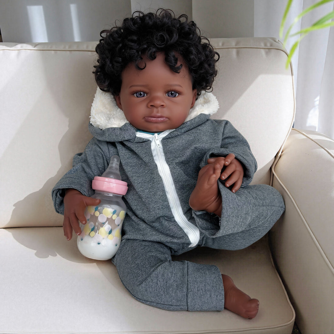 Reborn Baby Dolls Black - 20 Inch African American Realistic Baby Doll - Lifelike Weighted Soft Body Christmas Birthday Gift for Kids 3+