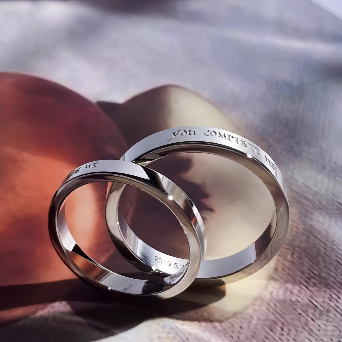 Custom Name Rin | Minimalist Engraved Plain Ring | Couple Rings & Gift Idea