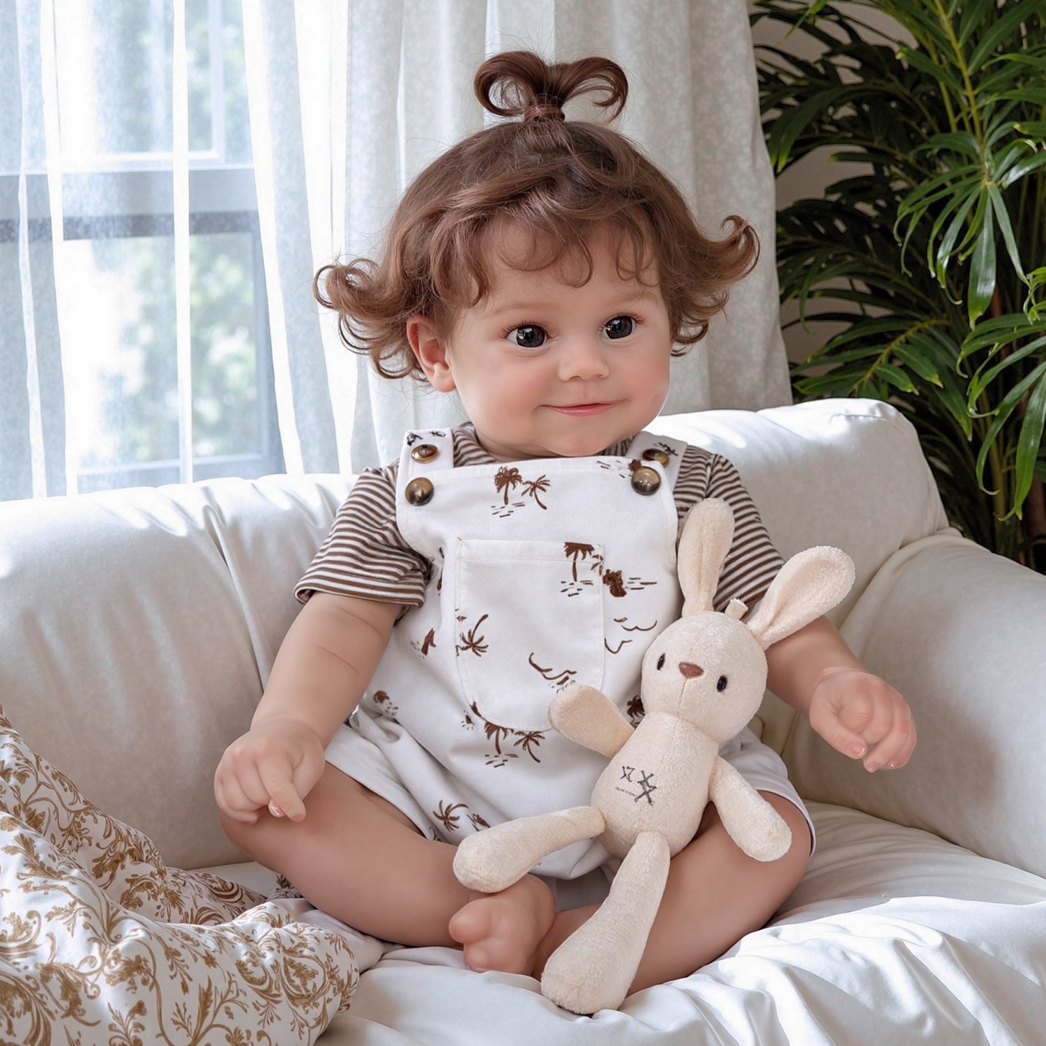 Lifelike Reborn Baby Dolls - 20 Inch Realistic Newborn Girl Doll with Soft Cloth Body, Real Baby Doll Sweet Smile Face - Best Gift for Kids Ages 3+
