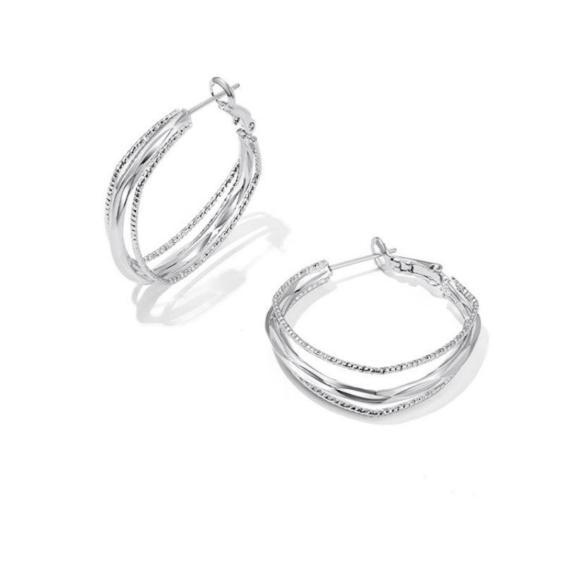Minimalist Silver Hoop Earrings for Women | 925 Sterling Silver Posts