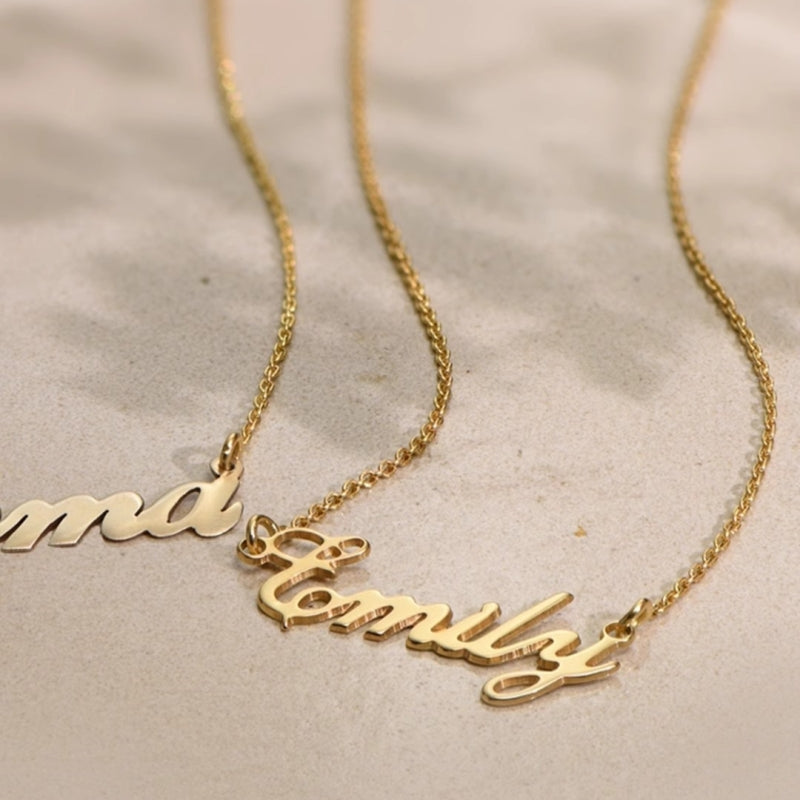Custom Engraved Necklace |Adjustable Chain