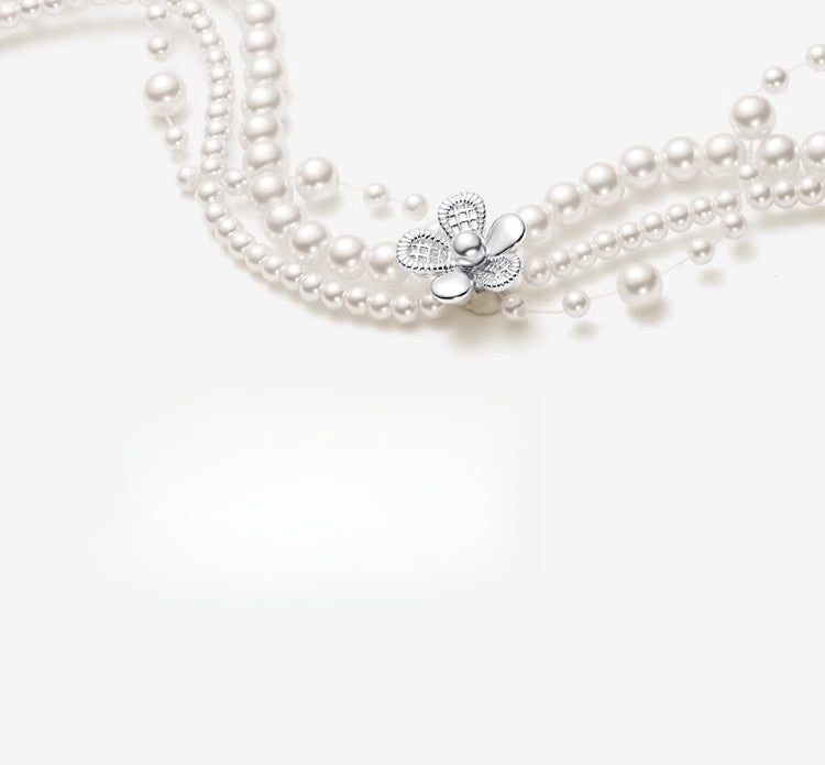 Trendy Faux Pearl Choker Necklace | French-Inspired Elegant Jewelry