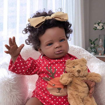 Reborn Baby Dolls Black - 20 Inches Realistic Baby Doll Girl African American for Kids Ages 3+, Birthday & Role