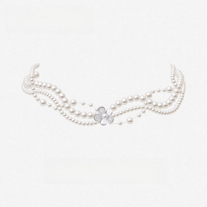 Trendy Faux Pearl Choker Necklace | French-Inspired Elegant Jewelry