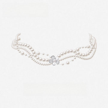 Trendy Faux Pearl Choker Necklace | French-Inspired Elegant Jewelry
