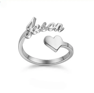 Custom Name Ring Adjustable Open Ring | Gold/Silver/Rose Gold