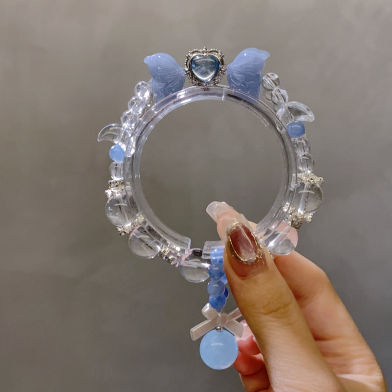 Natural Clear Aquamarine Quartz Bracelet