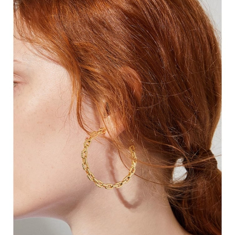Korean Thin Hoop Earrings