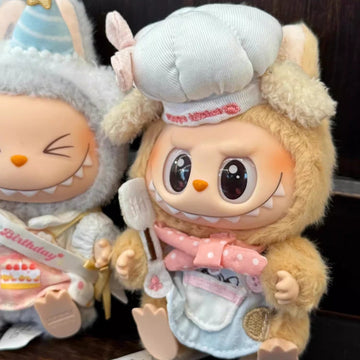 Labubu Sitting Party Chef Outfit - Adorable Kitchen Costume for Collectible Figures
