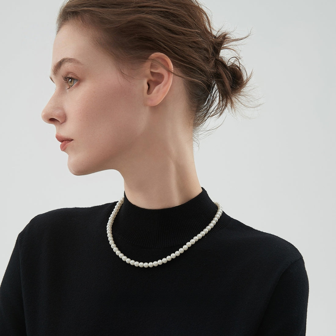 ✨【Luminous Pearl】Adjustable Choker Necklace | High-Quality Steel Wire | 16"+2" Extender